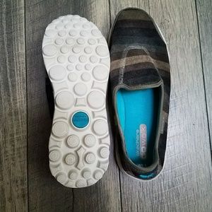 Skechers Go Walk Striped Slip On Shoes